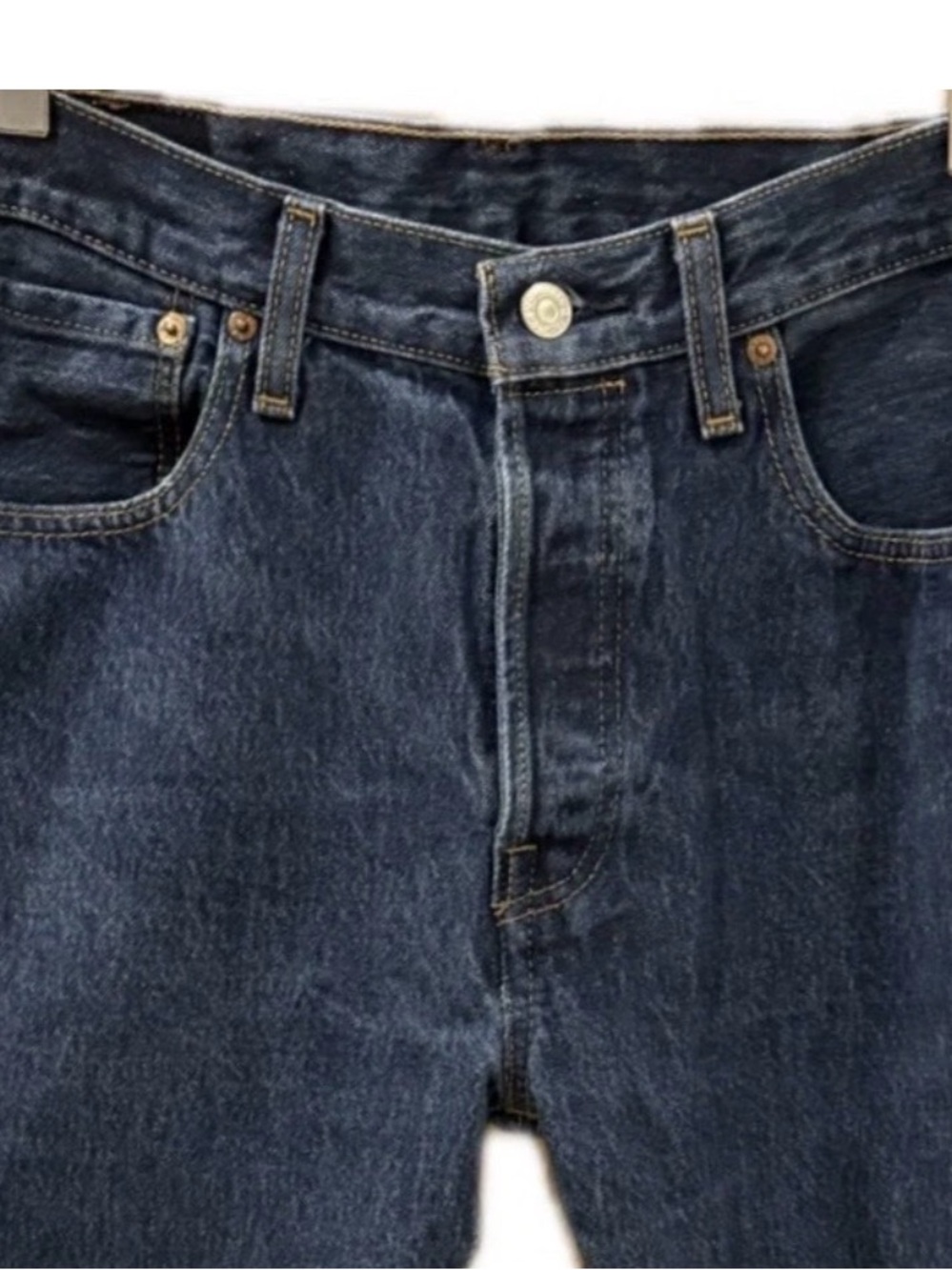 Levi's 501 Straight Leg Button Fly High Rise Denim Jeans W32 L29 - Picture 3 of 8
